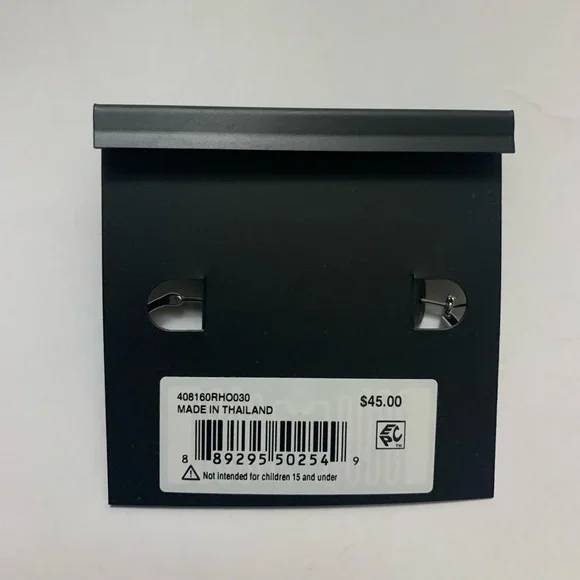 Coach Signature C Hoop Earrings Silvertone NEW $45 - Picture 5 of 10